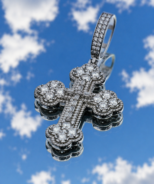 Trefoil Cross Baguette